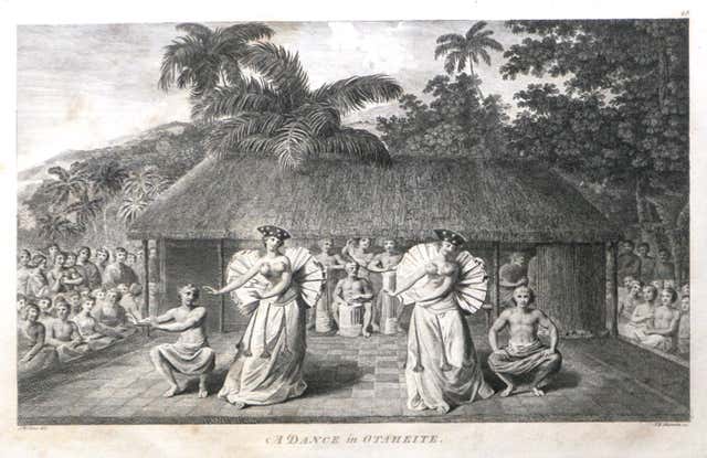 John Webber - A Night Dance by Men in Tonga: An Original 18th C ...