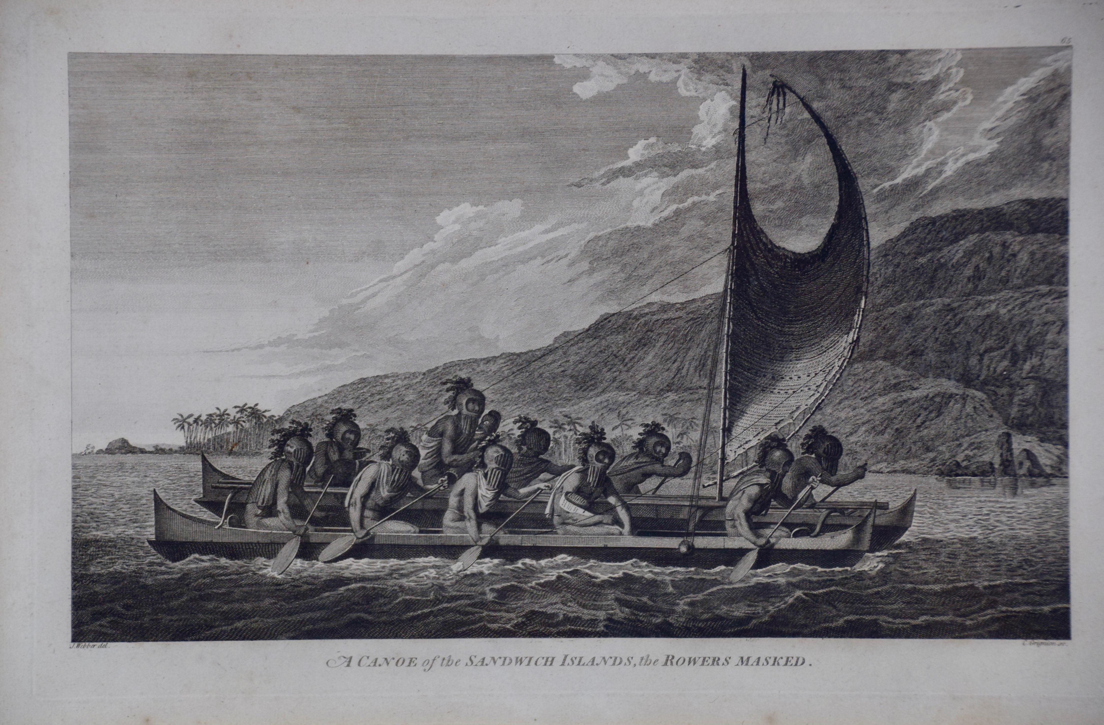 Quattro incisioni in legno di Koa incorniciate del 18° C. tratte dal Diario del 3° viaggio del Capitano Cook - Print Altro stile artistico di John Webber