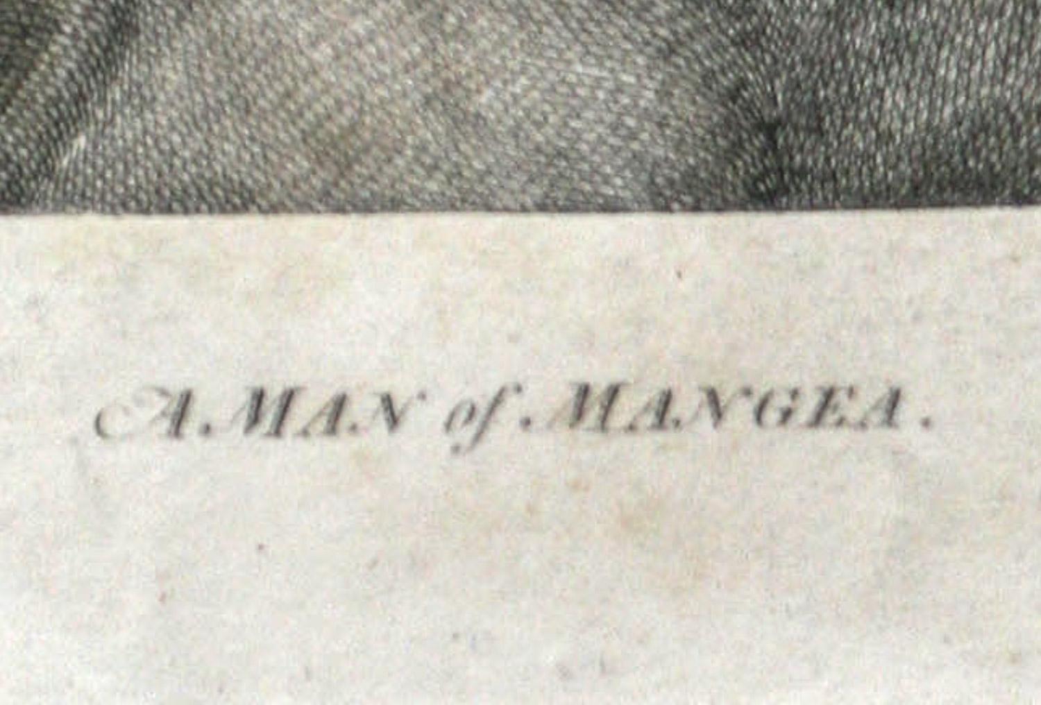 Un homme de Mangea 1784 dernier voyage du capitaine Cook par John Webber en vente 3