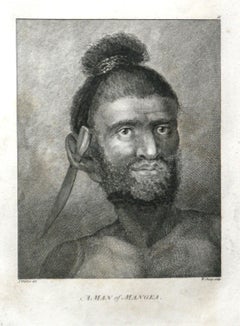 Antique A Man of Mangea 1784 final voyage of Captain Cook by John Webber