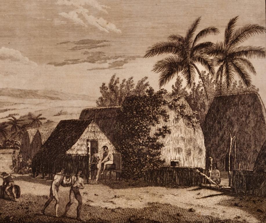 Una veduta di Kauai, Hawaii, vista dal Capitano Cook: Un'incisione originale del 18° secolo A.I.C. in vendita 1