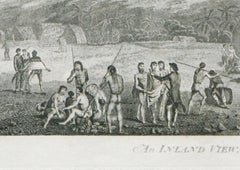 An Inland View; in Atooi ( Hawaii ) 1784  Captain Cook engraving by John Webber