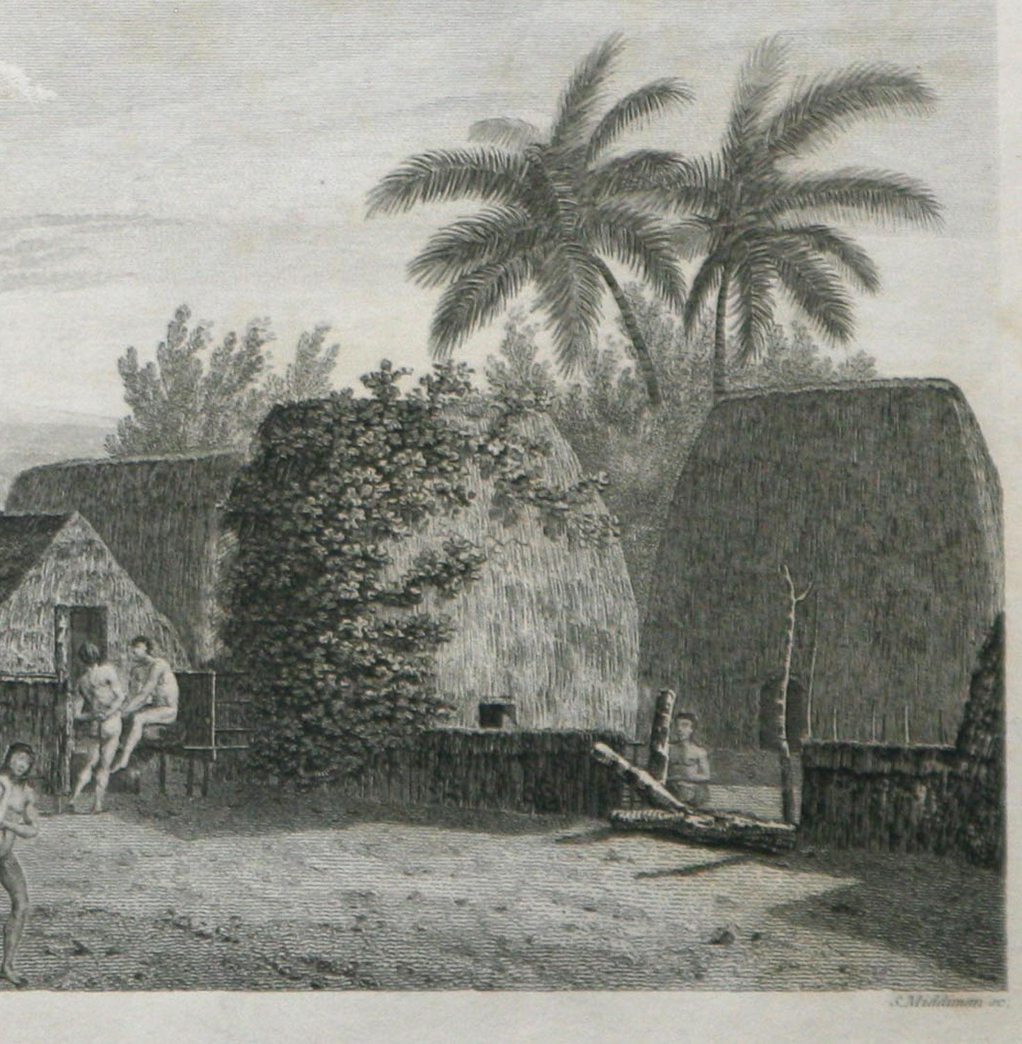 Eine Inselansicht; in Atooi ( Hawaii) 1784  Gravur von Kapitän Cook von John Webber  im Angebot 3
