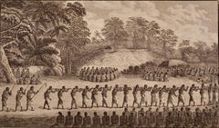 Ceremony for the King's Son, Tonga: 18th C. Engraving, Captain Cook's 3rd Voyage