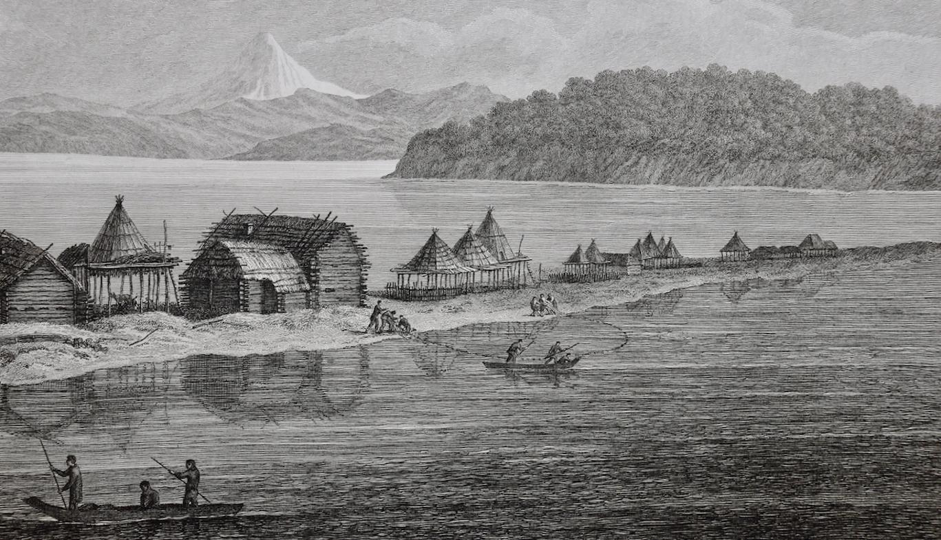 Kamtschatka, Russia: Engraving by J. Webber from Capt. Cook's 3rd Voyage Journal For Sale 1