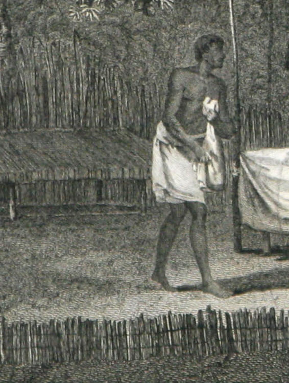 The Body of Tee, a Chief, as preferred after Death, in Otaheite (Tahiti)  - Realist Print by John Webber