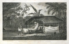 Le corps de Tee, un chef, comme on le préfère après la mort, à Otaheite (Tahiti) 