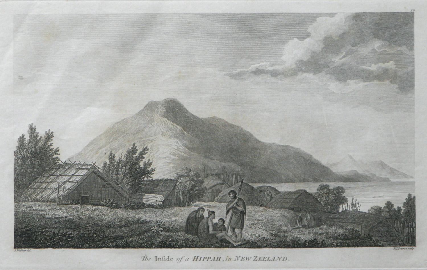 Landscape Print de John Webber - El interior de un hipopótamo en Nueva Zelanda from Captain Cooks Travels