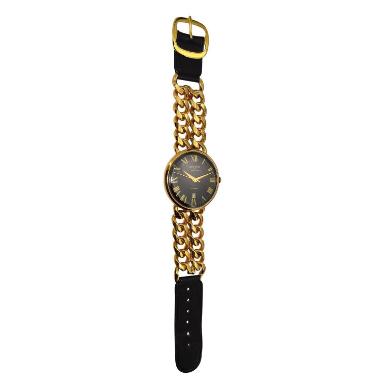John Weitz for Destino Yellow Gold Filled Vintage Date Mechanical Watch ...