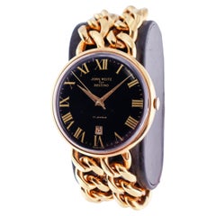 John Weitz for Destino Yellow Gold Filled Vintage Date Mechanical Watch