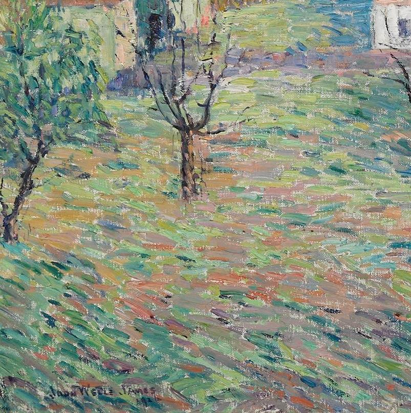 Spring Landscape - American Impressionist Painting by John Wells James