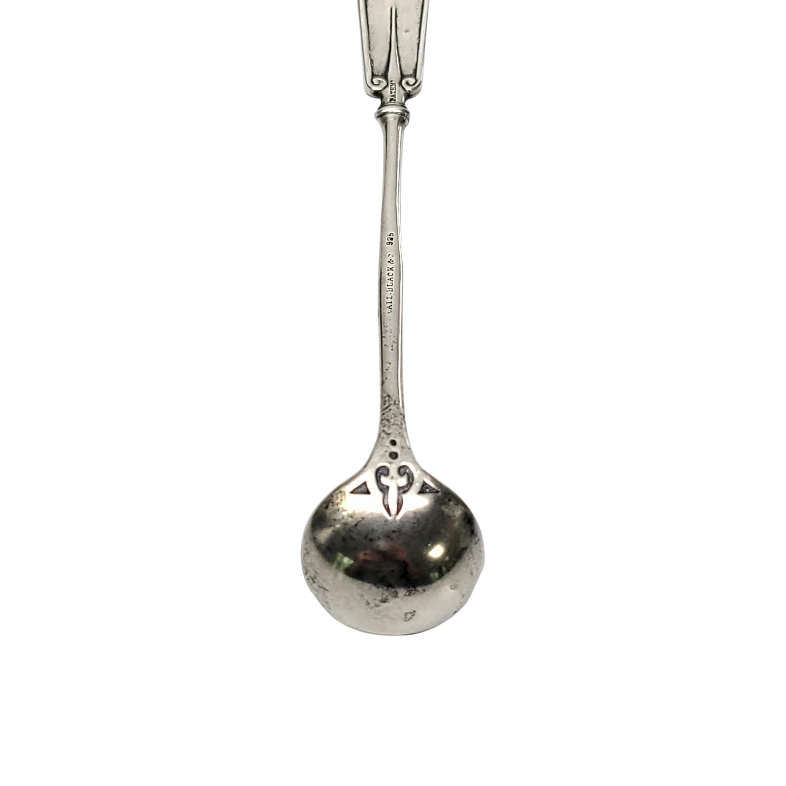 John Wendt for Ball Black & Co Sterling Silver Arabesque Mustard Ladle with Mono For Sale 3