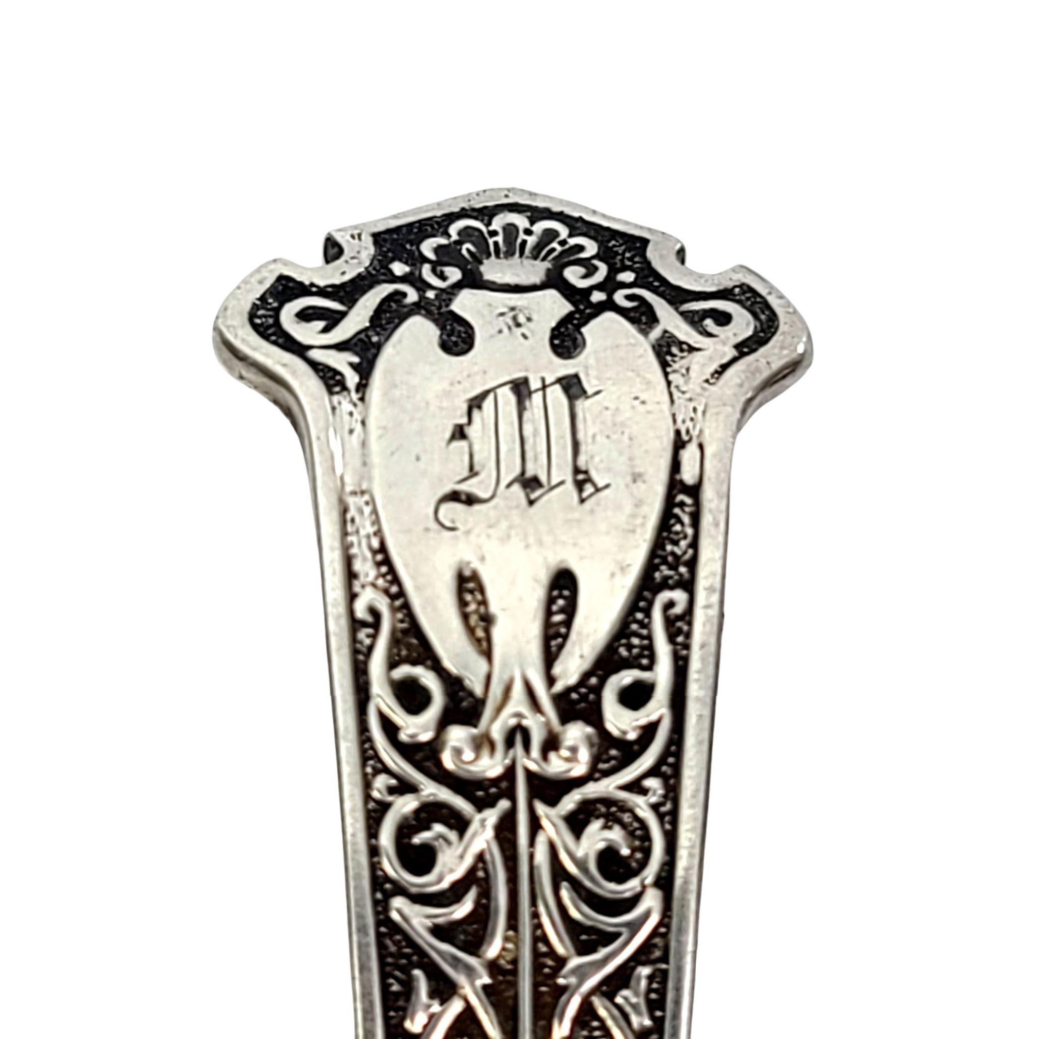 John Wendt for Ball Black & Co. Mestolo di senape arabescato in argento sterling con mono. in vendita 4