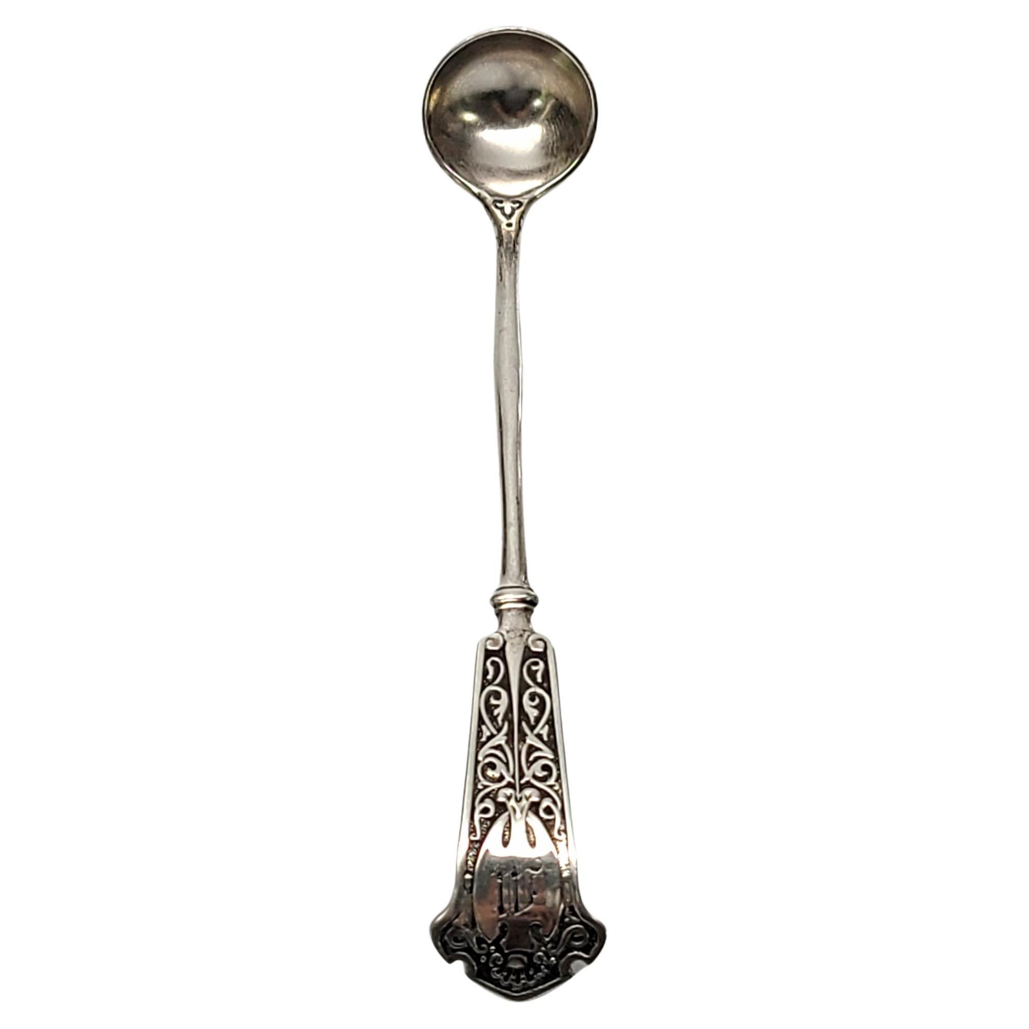 Louche à moutarde arabesque en argent sterling avec monogramme John Wendt pour Ball Black & Co