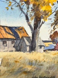 "Autumn, Annisquam, MA" wonderful watercolor by listed Cape Ann artist