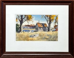 "Autumn, Annisquam, MA" wonderful watercolor by listed Cape Ann artist