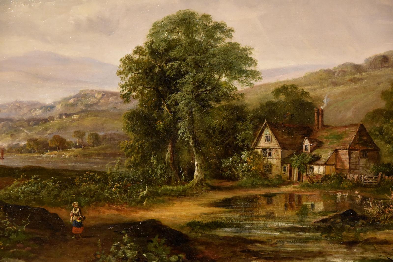 Ölgemälde von John Westall „A Farmhouse on the River Dart“ im Angebot 3