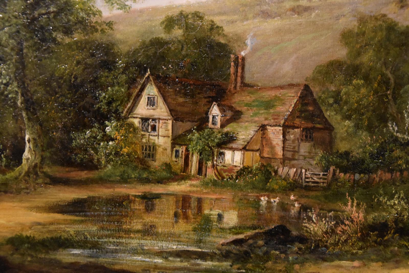 Ölgemälde von John Westall „A Farmhouse on the River Dart“ im Angebot 6