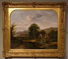 Ölgemälde von John Westall „A Farmhouse on the River Dart“