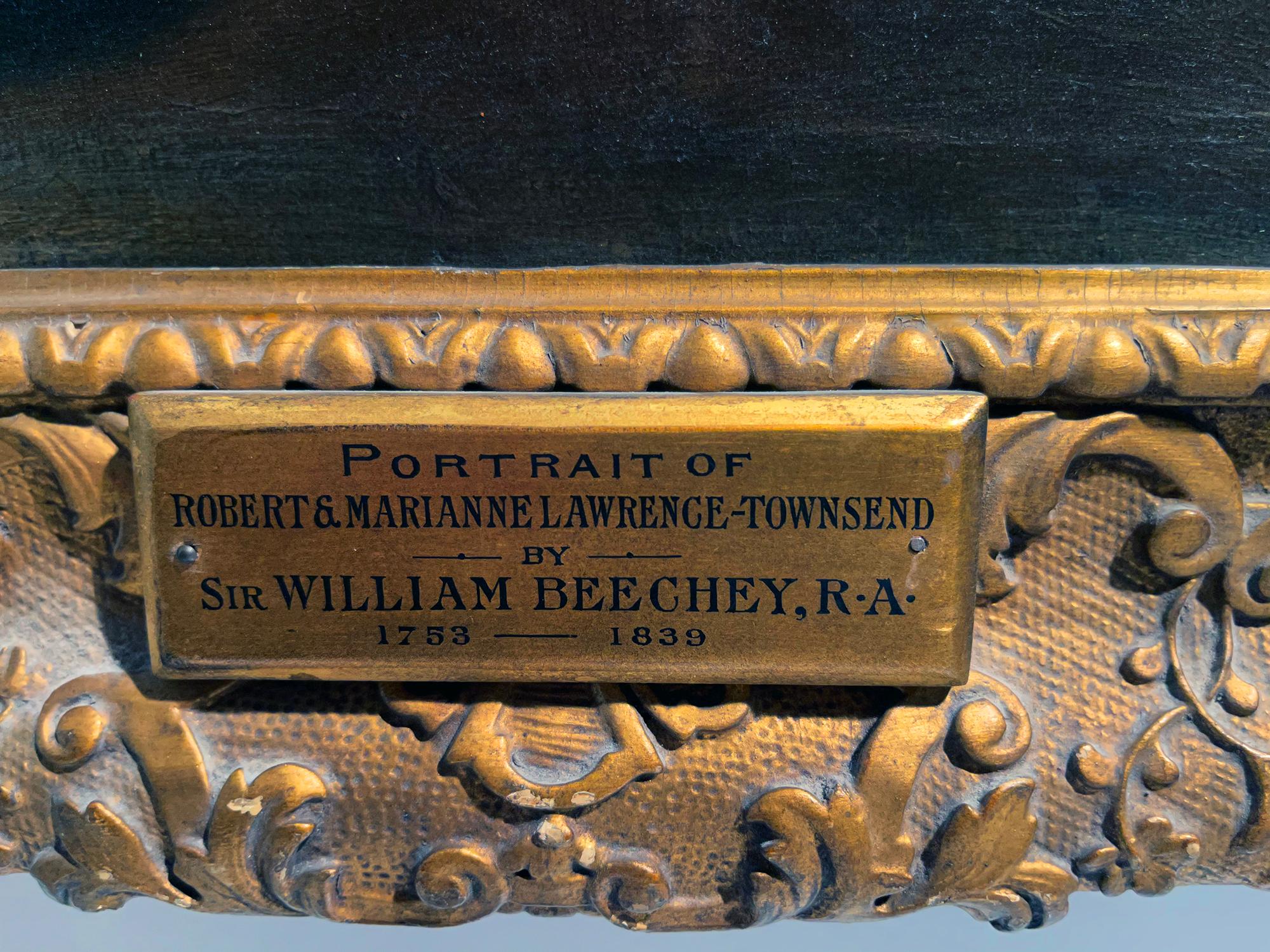 Portrait britannique de deux enfants anglais avec chien - cercle Sir William Beechey en vente 3