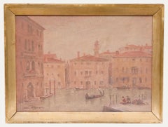 John Weston Gough (1929-2019) - Framed 20th Century Oil, Pink Sunset, Venice