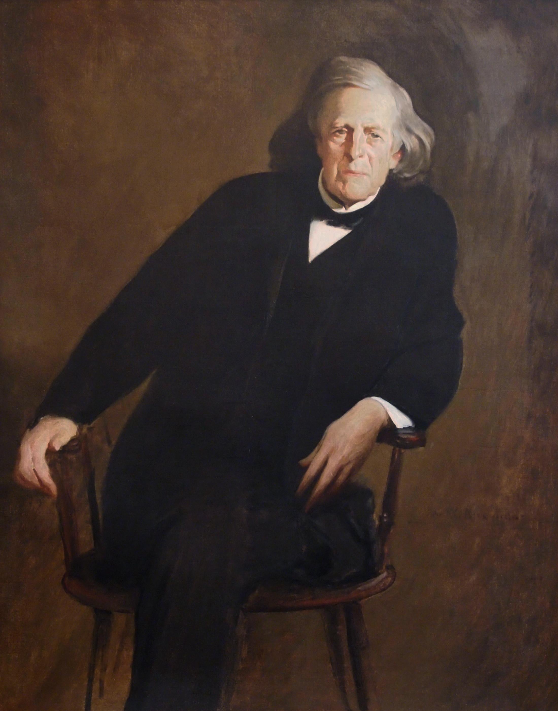 Ritratto di Mercer Beasley - Portrait Painting Nero di John White Alexander