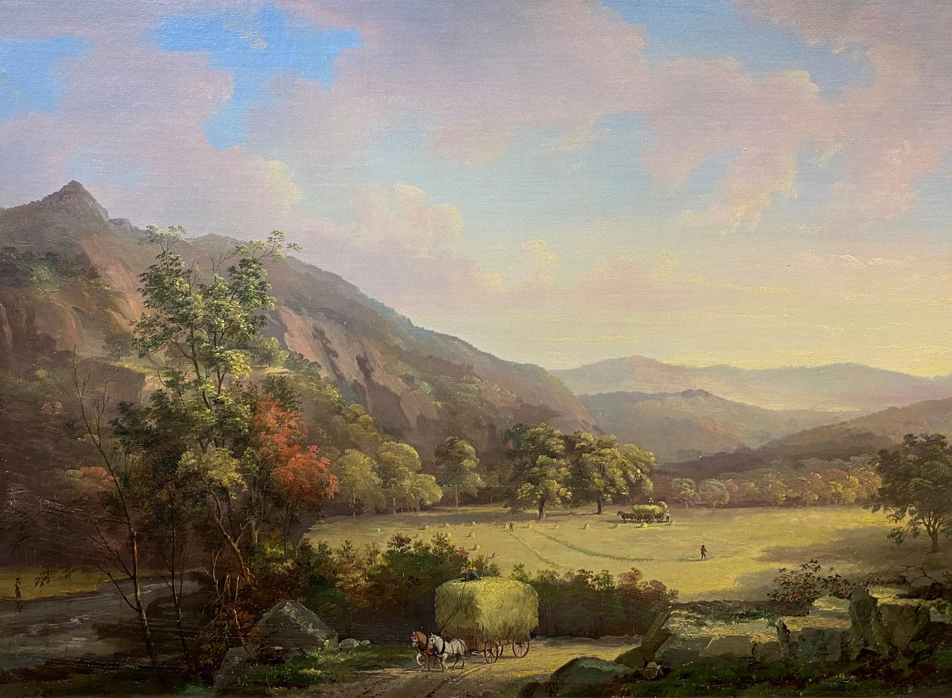 Haying near Mount Chocorua - Painting by John White Allen Scott