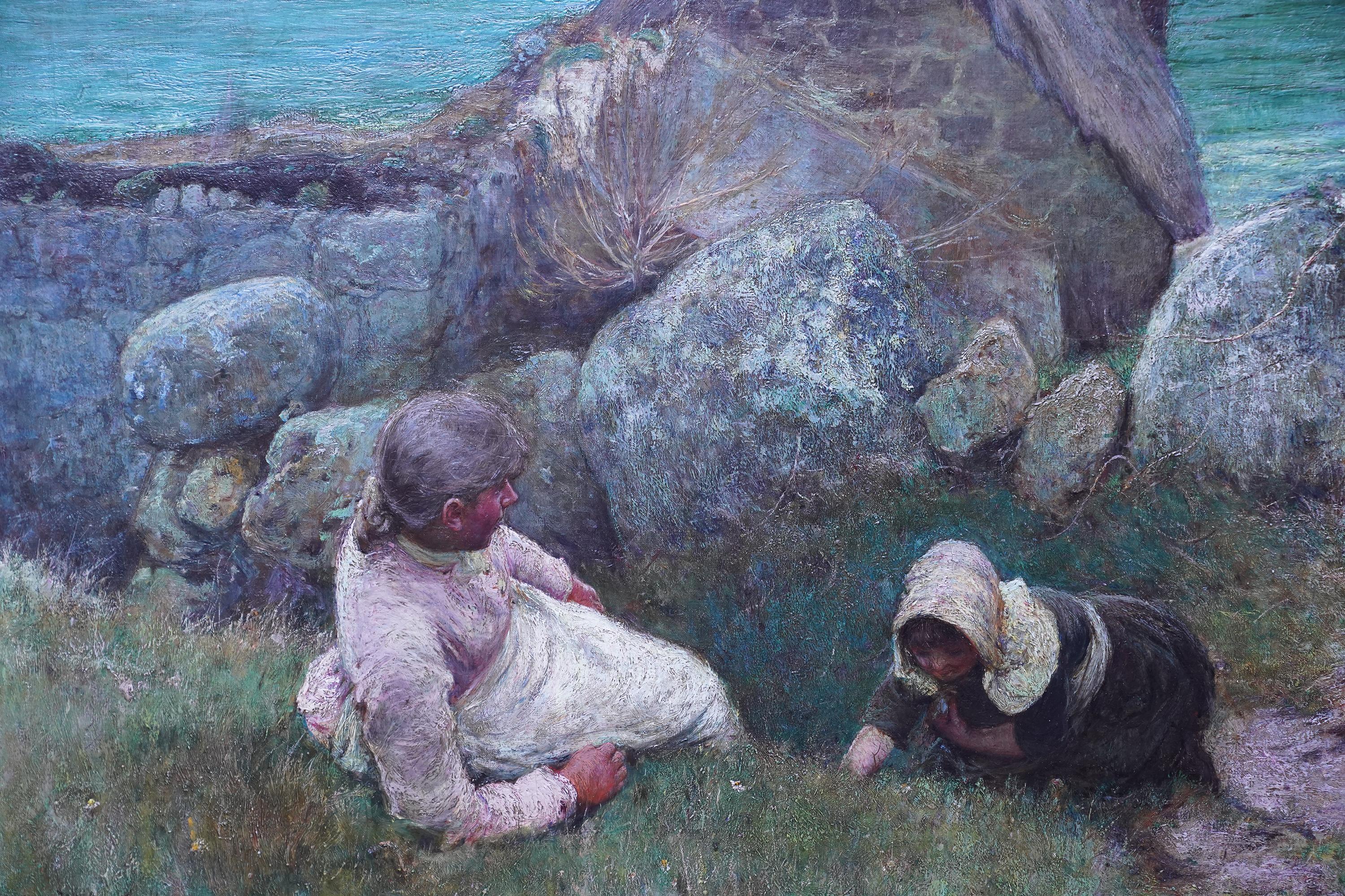 John White Over the Sea, Sennen British Victorian coastal portrait