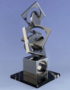 "Circles Within" geometric sculpture