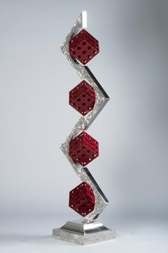 "Cubi Libre" abstract geometric sculpture