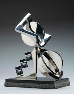 "Homage to Fletcher Benton" geometric abstract sculpture