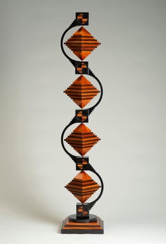"El Número de la Madera" escultura geométrica abstracta