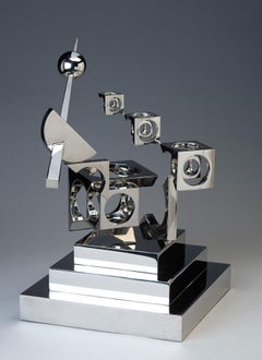 "Without Limits" geometric stainless steel sculpture