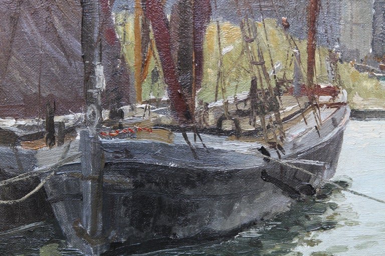 John Whitlock Codner - Abandoned Thames Barges at Mistley - British 30 ...