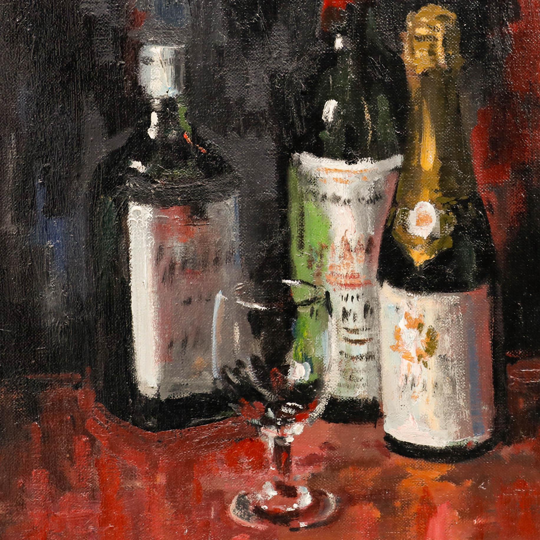 John Whitlock Codner (1913-2008) - Gerahmtes Öl, Stillleben mit Flaschen im Angebot 3