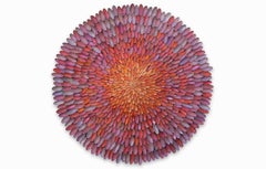 Blossom Copper Mosaic - Layered Copper Mixed Media Sculpture