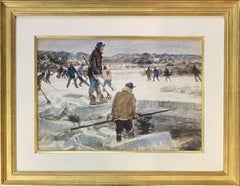 Cutting The Ice/New England Winter Landscape