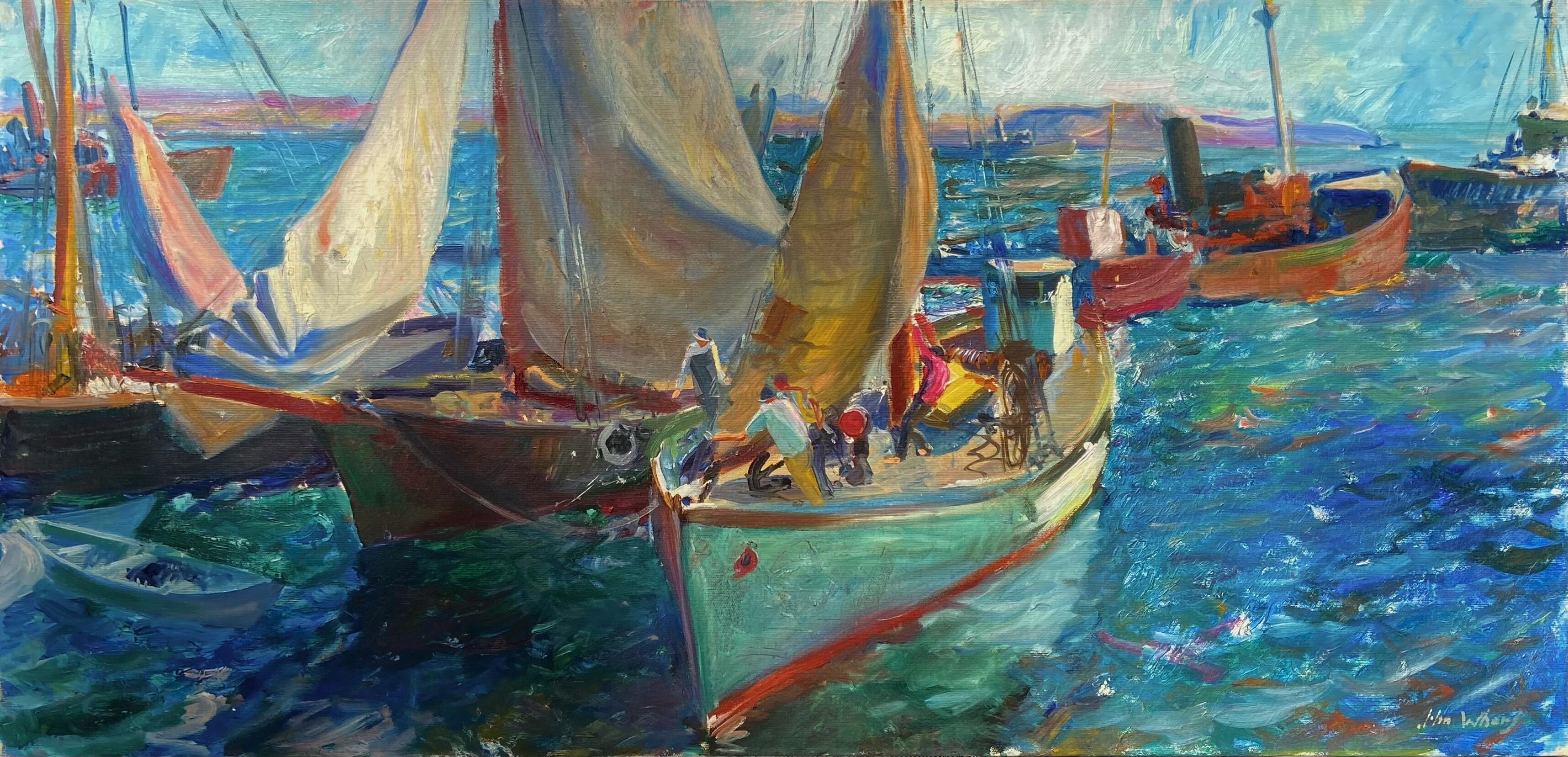 John Whorf Landscape Painting – Harbor View