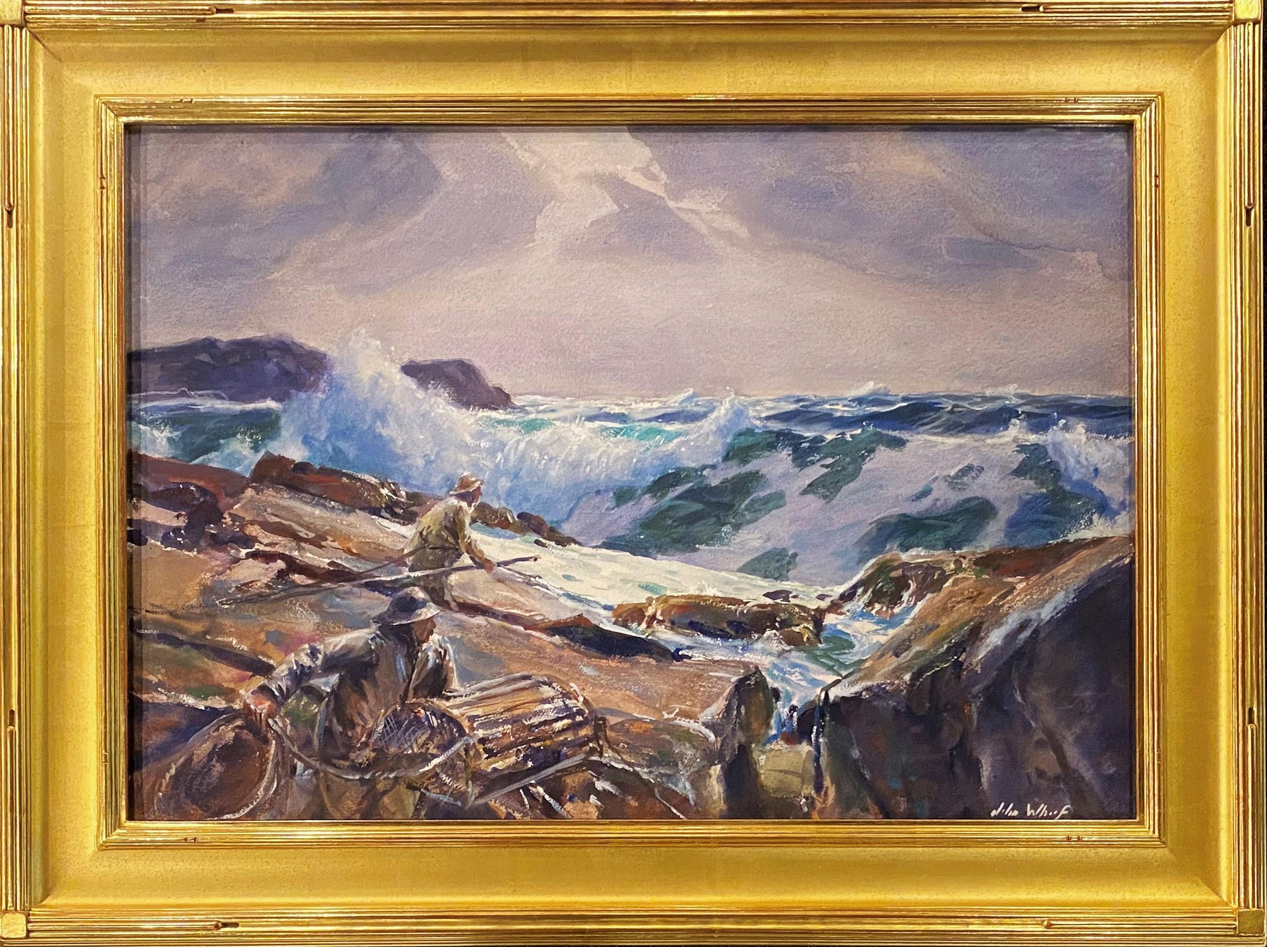 John Whorf Landscape Painting - Lobstermen