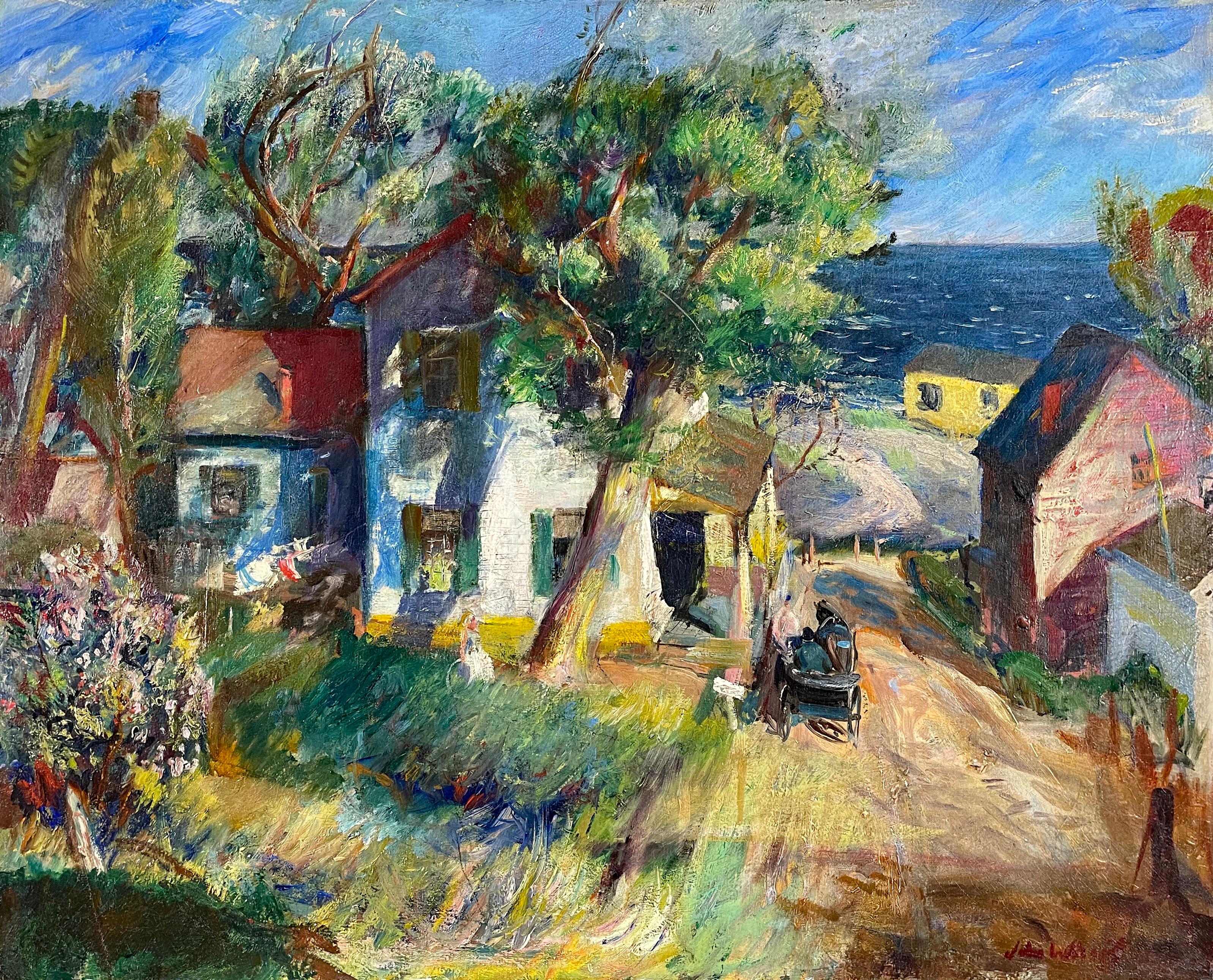Landscape Painting John Whorf - Paysage de bord de mer Provincetown