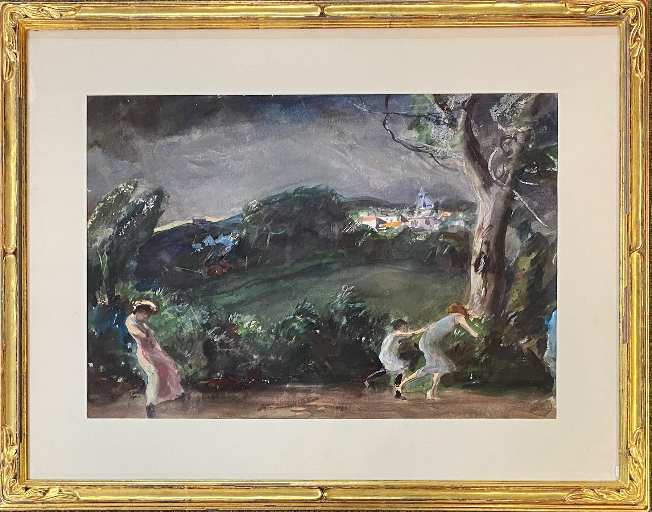 Landscape Painting de John Whorf - Tormenta de verano
