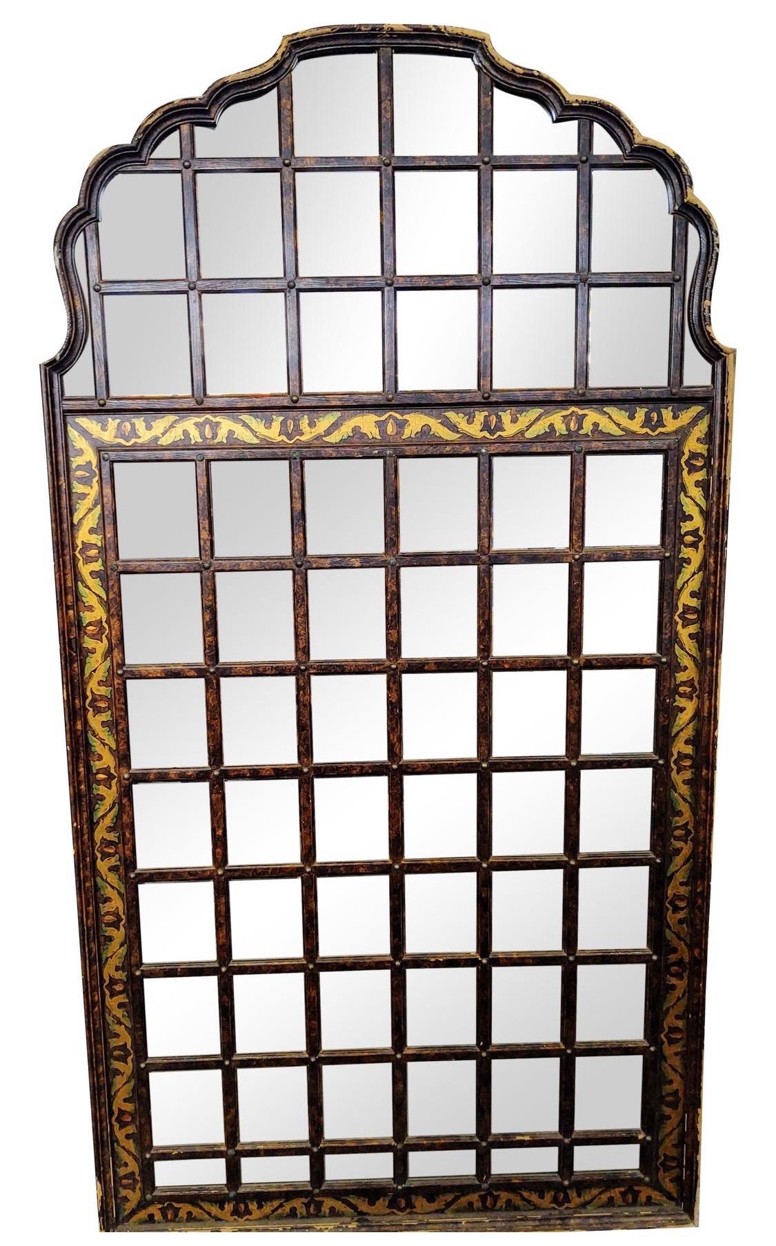 American John Widdicomb 1960s Baroque Pier Mirror with Multiple Beveled Mirror Six Feet