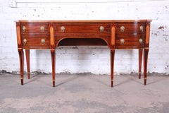 John Widdicomb Banded Inlaid Mahogany and Satinwood Federal Style Sideboard