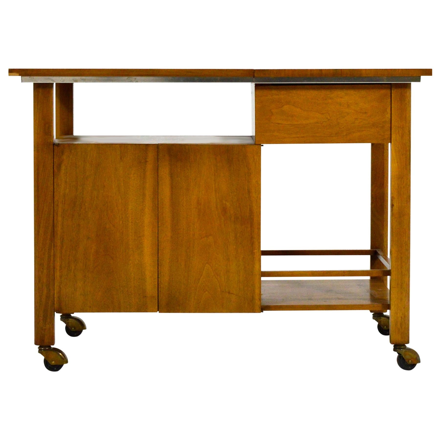 John Widdicomb Bar Cart / Server with Expanding Top For Sale