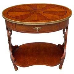 John Widdicomb Biedermeier Style Brass Mounted Mahogany Side Table