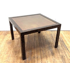 John Widdicomb Brass Patinaed Top End Side Table