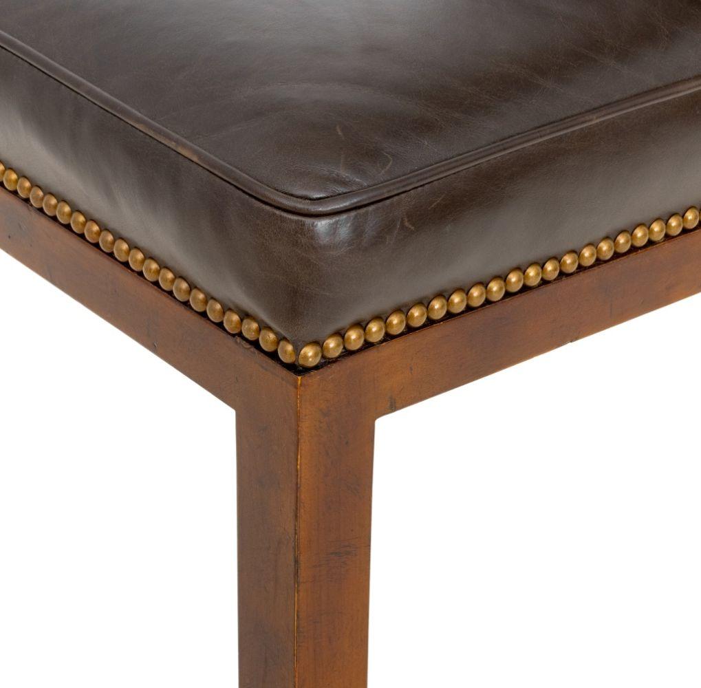 XX secolo John Widdicomb Sedie da pranzo in pelle marrone, 6 in vendita