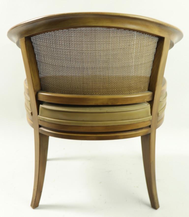 Mid-Century Modern John Widdicomb Caned Back Lounge Chair