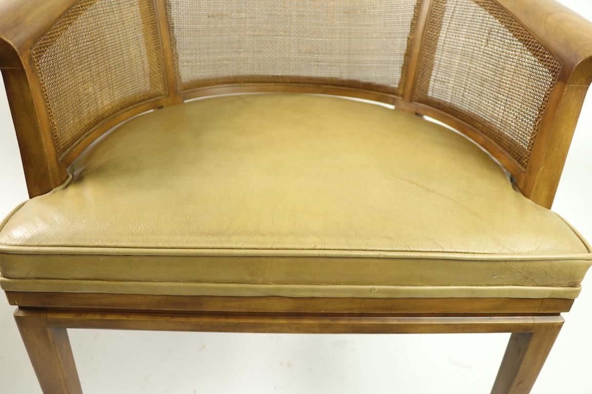 20th Century John Widdicomb Caned Back Lounge Chair