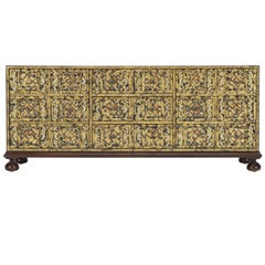 John Widdicomb Carved, Gilded Front Cabinet